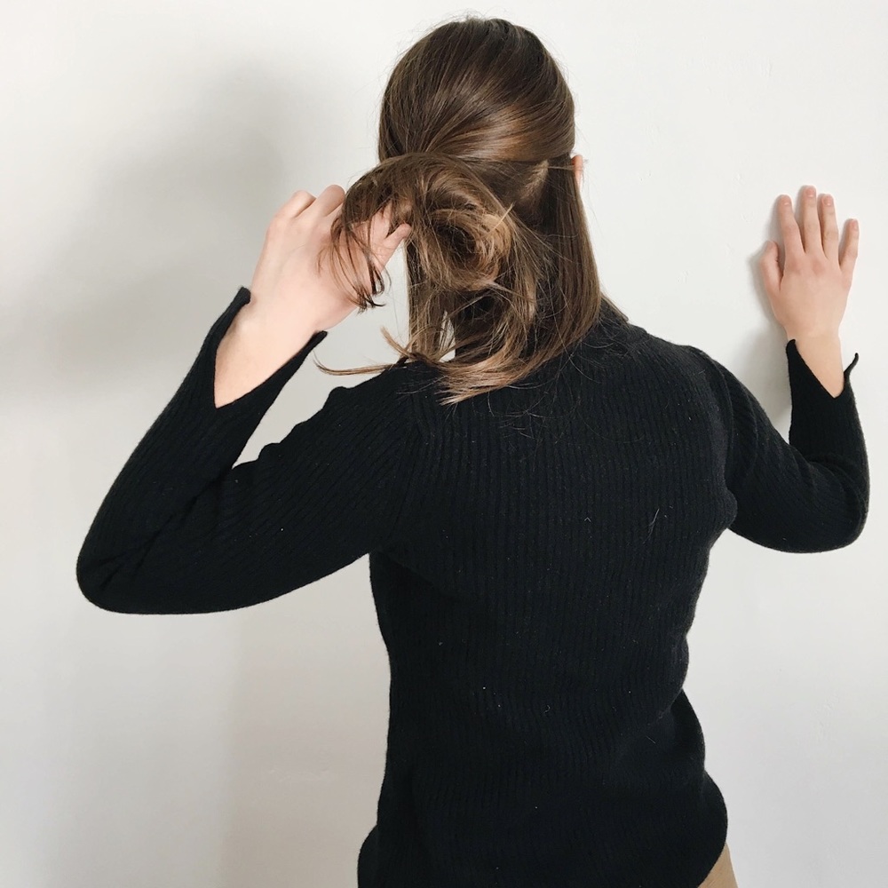 black turtle neck